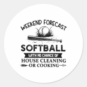 Weekend Forecast Softll With No Chance Of House Cl Classic Round Sticker