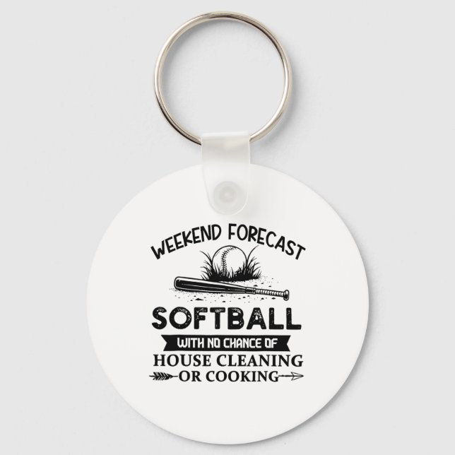 Weekend Forecast Softll With No Chance Of House Cl Key Ring (Front)