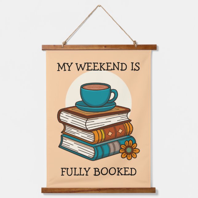 Weekend Fully Booked Book Lovers Hanging Tapestry (Front)
