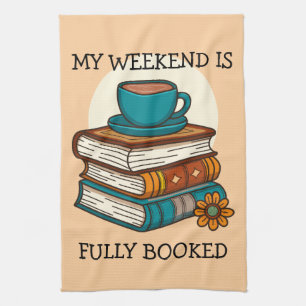 Weekend Fully Booked Book Lovers Tea Towel