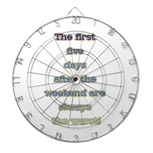 Weekend funny text dartboard (Front)