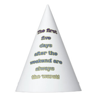 Weekend funny text party hat