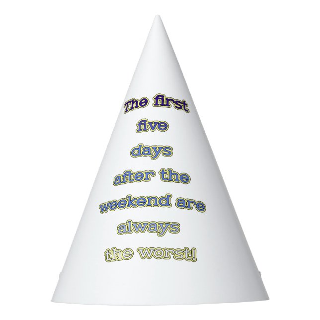Weekend funny text party hat (Front)