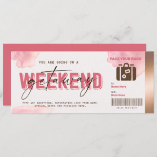 Weekend Getaway Gift Voucher Hotel Stay Ticket
