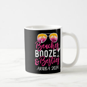 Weekend Girls Trip 2024 Aruba Beaches Booze And Be Coffee Mug