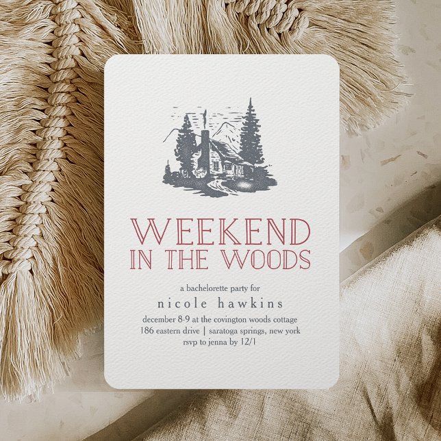 Weekend in the Woods Bachelorette Party Invitation (Creator Uploaded)