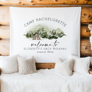 Weekend in the Woods Camping Bachelorette Tapestry