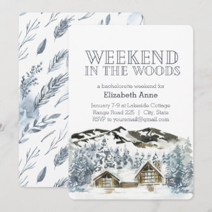 Weekend in the Woods Winter Party Invitation