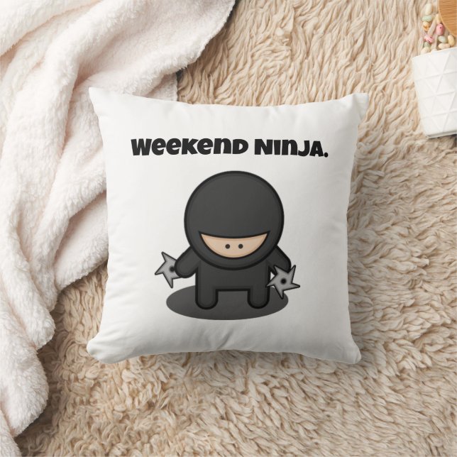 Weekend Ninja Funny Cute Japan Cartoon Cushion (Blanket)