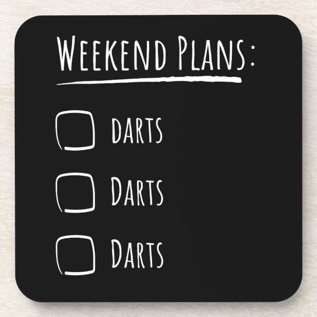 Weekend Plans Darts Coaster (Front)