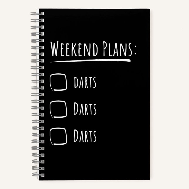 Weekend Plans Darts Notebook (Front)