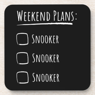 Weekend Plans Snooker Coaster