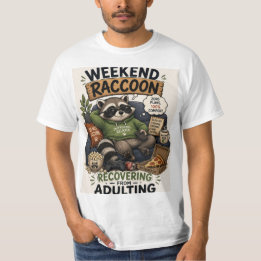 Weekend Racoon 100 Percent Chill Cosy Weekend T-Shirt