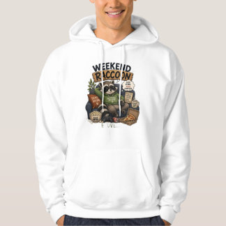 Weekend Racoon Recovering From Adulting Funny Coz Hoodie