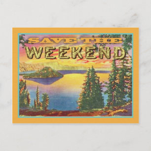 Weekend Save the date Announcement Postcard