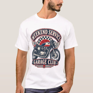Weekend Service Garage Club Vintage Cafe Racer T-Shirt