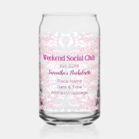 Weekend Social club pink glitter bachelorette part