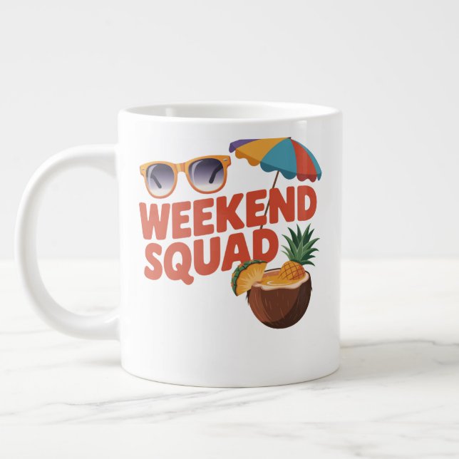 Weekend Squad Large Coffee Mug (Left)