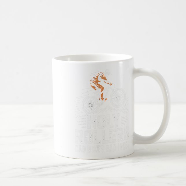 Weekend Tree Line View Mountain Biking Dad  Coffee Mug (Right)