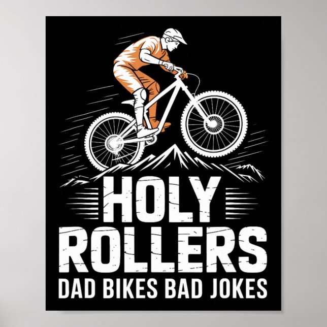 Weekend Tree Line View Mountain Biking Dad  Poster (Front)