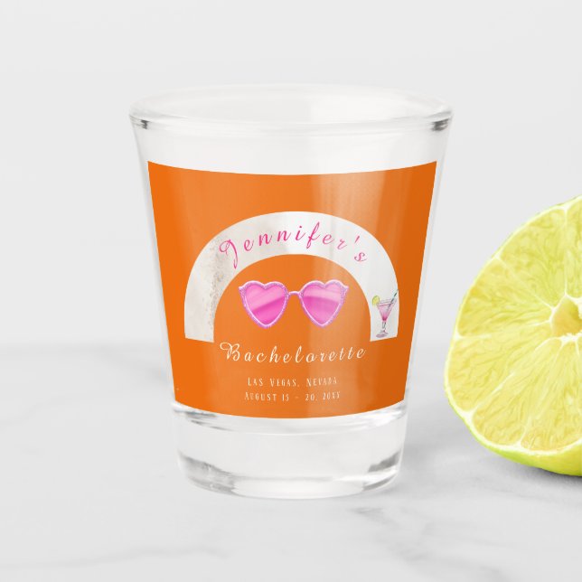 Weekend Trip Personalised Bachelorette Party Shot  Glass (Front)