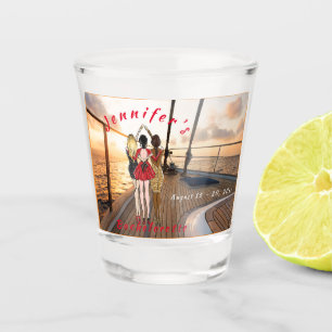Weekend Trip Personalised Bachelorette Party Shot Shot Glass