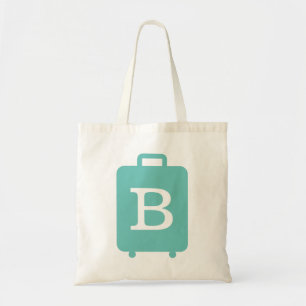Weekend trip travel tote bag with custom monogram