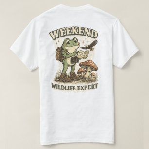 Weekend Wildlife Expert Cute Vintage Frog Hiking F T-Shirt