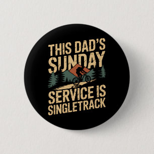 Weekend Woods Explorer Mountain Biking Dad 6 Cm Round Badge