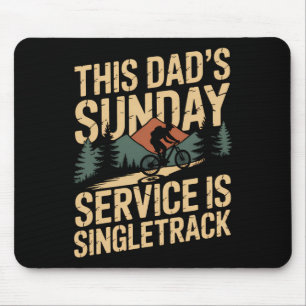 Weekend Woods Explorer Mountain Biking Dad Mouse Pad