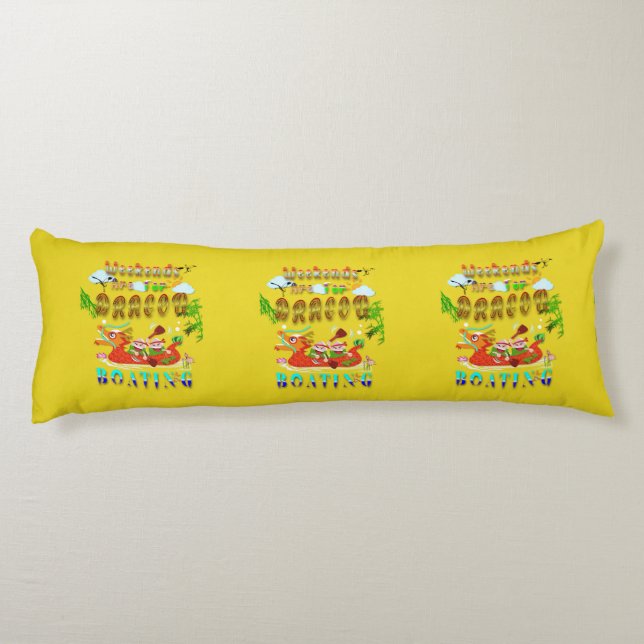 Weekends Are For Dragon Boating Body Cushion (Back)