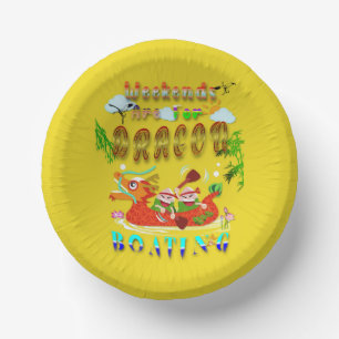 Weekends Are For Dragon Boating Paper Plate