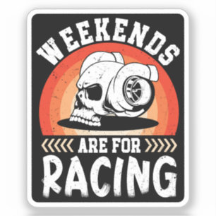 Weekends Are For Racing Funny Dirt Bike Art Engine
