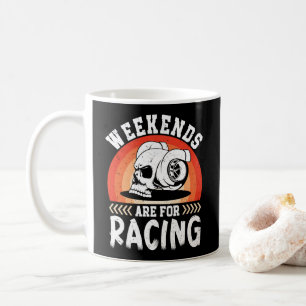 Weekends Are For Racing Funny Dirt Bike Art Engine Coffee Mug