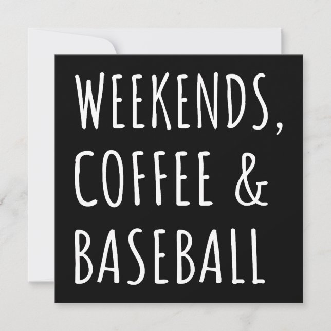 Weekends, Coffee And Baseball I (Front)