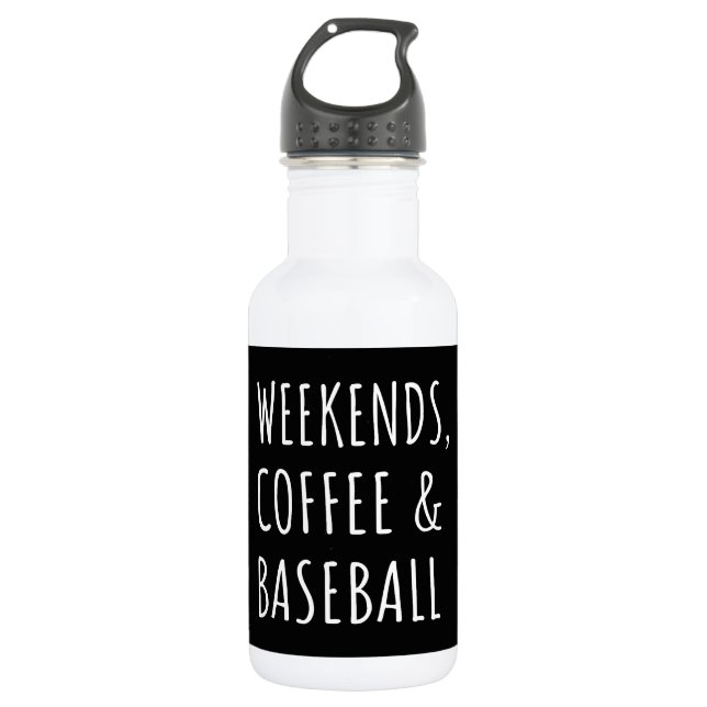Weekends, Coffee And Baseball I 532 Ml Water Bottle (Front)