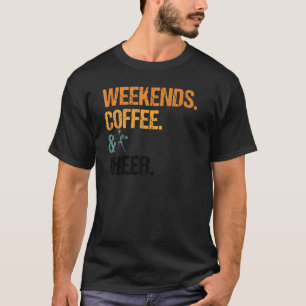 Weekends Coffee And Cheer Mum Cheerleading Mother  T-Shirt