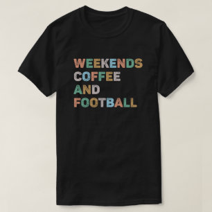 Weekends Coffee and Football Colourful Football Mu T-Shirt