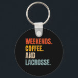 Weekends Coffee And Lacrosse Retro Fan Lacrosse Lo Key Ring<br><div class="desc">Weekends Coffee And Lacrosse Retro Fan Lacrosse Lovers Funny</div>