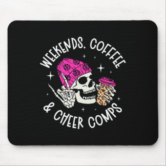 Weekends Coffee Cheer Mom Of A Cheerleader Mother  Mouse Pad