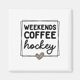 Weekends Coffee Hockey Cute Retro Mom Life With Sa Magnet