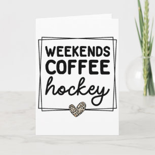 Weekends Coffee Hockey Cute Retro Mum Life With Sa Card