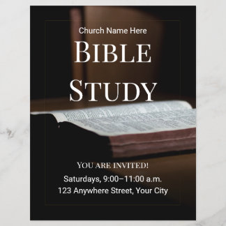 Weekly Bible Study Gathering Church Event Flyer
