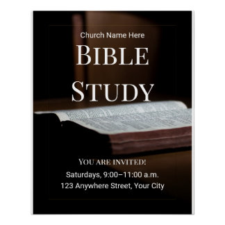 Weekly Bible Study Gathering Church Event Poster