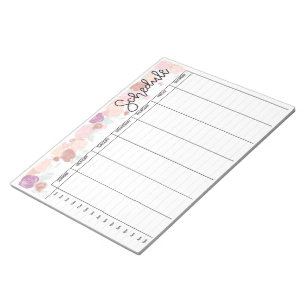 Weekly Blank Planner  Notepad