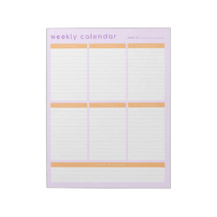 Weekly Calendar Notepad