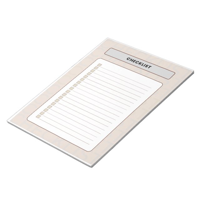 Weekly Checklist Planner Notepad (Angled)