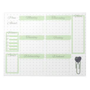 Weekly Desk Planner Notepad
