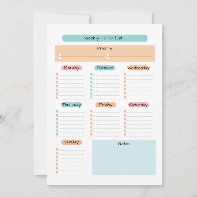 Weekly Digital Planner For Digital Download Only Invitation (Front)