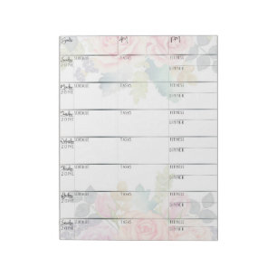 Weekly Goal Planning Checklist Planner Notepad